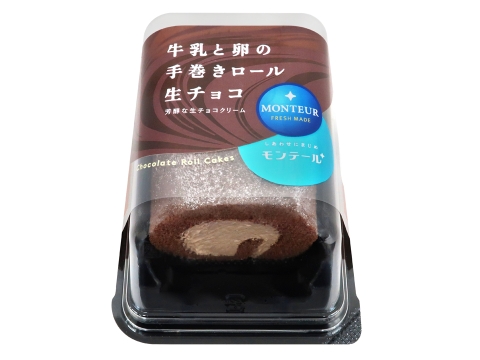 ４Ｐ牛乳と卵の手巻きロール・生チョコ