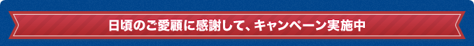 日頃のご愛顧に感謝して、キャンペーン実施中